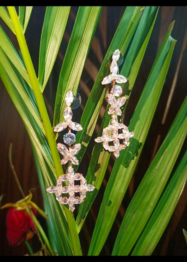 Western Korean Long Earrings Design