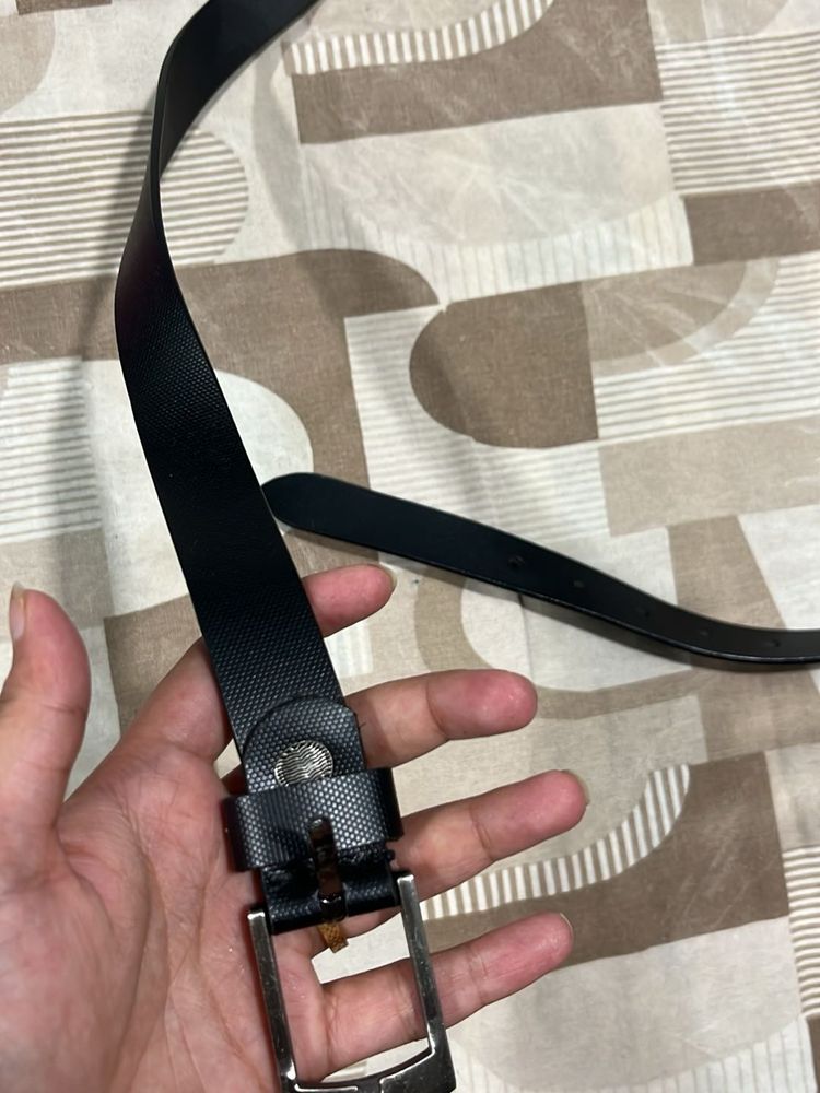 Classic Black Leather Belt