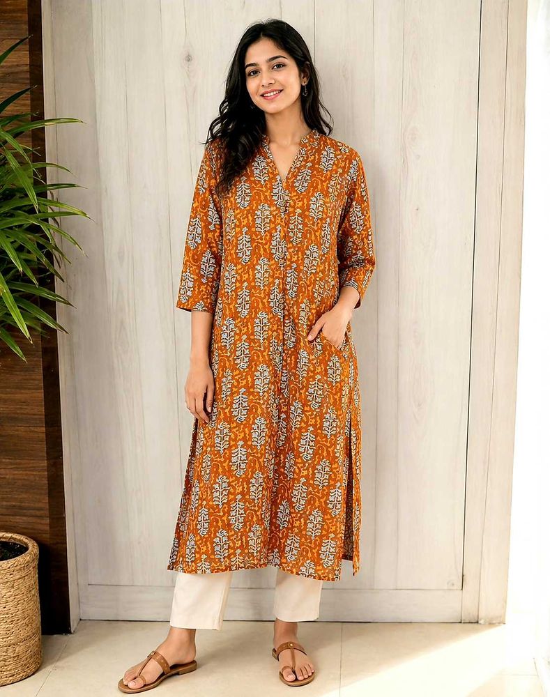 Rayon printed kurti size-42