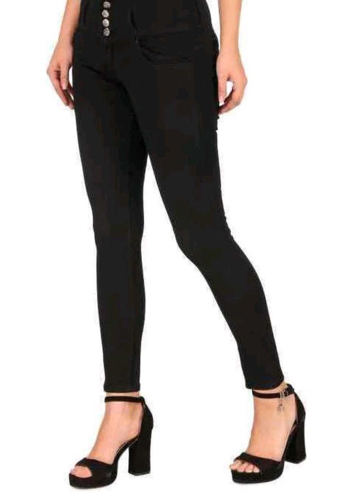 High Waisted Black Skinny Pants