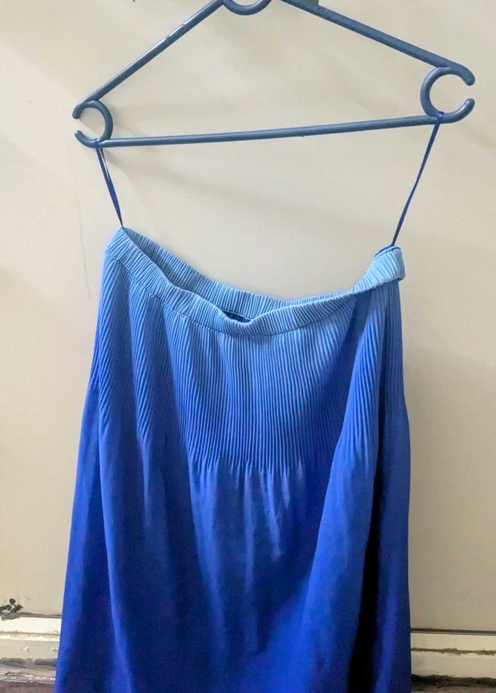 Stylish Pleated Midi Skirt nd Crop top transparent