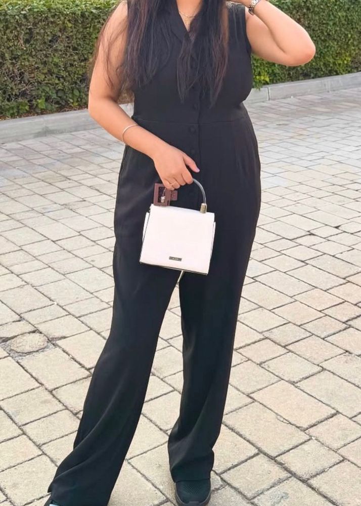 Sleek Black Sleeveless Jumpsuit