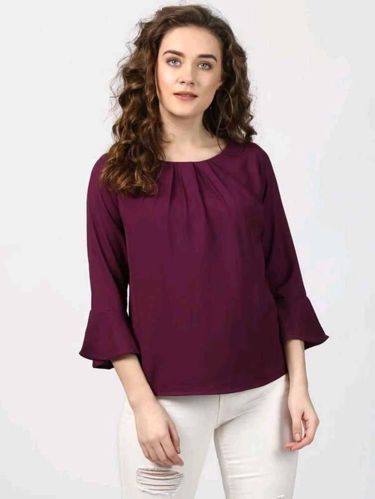 Purple Bell Sleeve Top