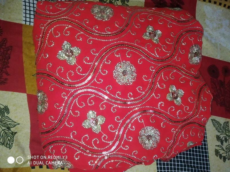 Red Pure Kadayi Beautiful Saree