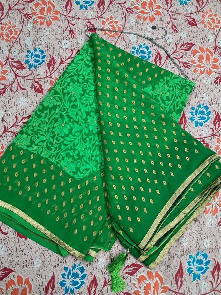 Beautiful Green Silk Saree