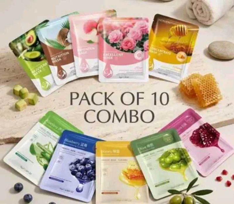 10-Pack Face Mask Combo