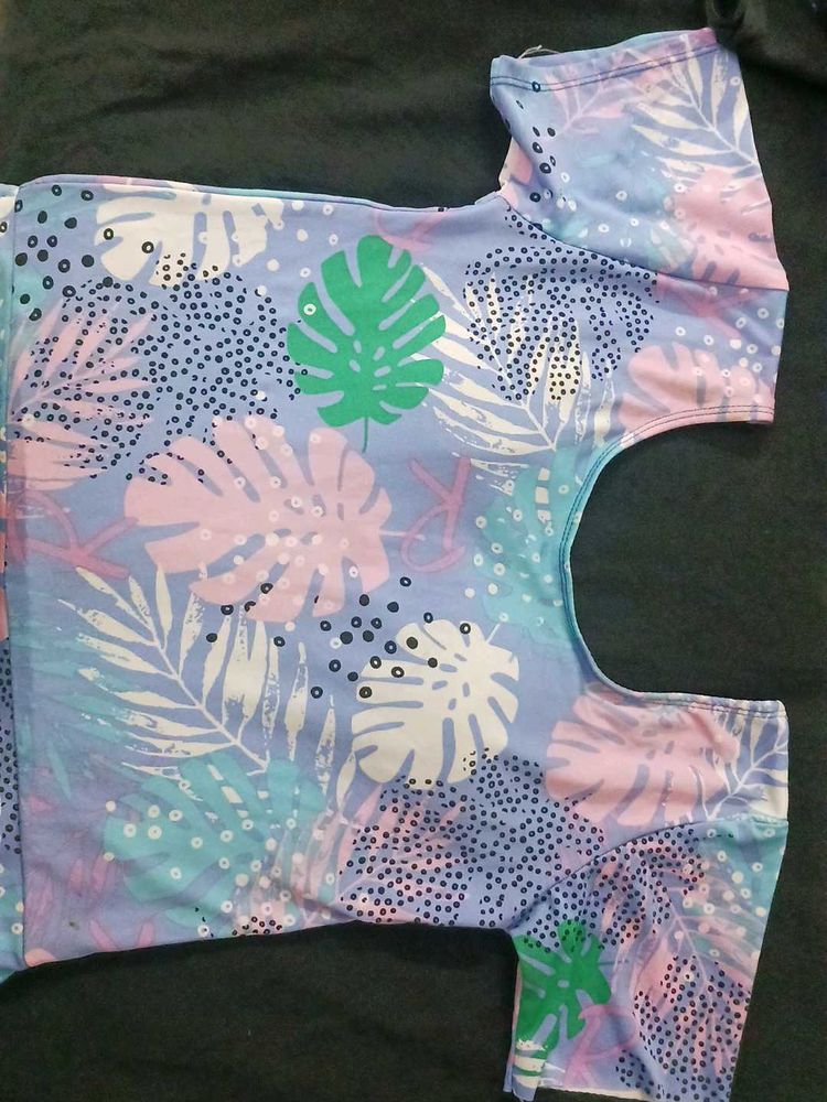 Funky Floral Print Swimsuit