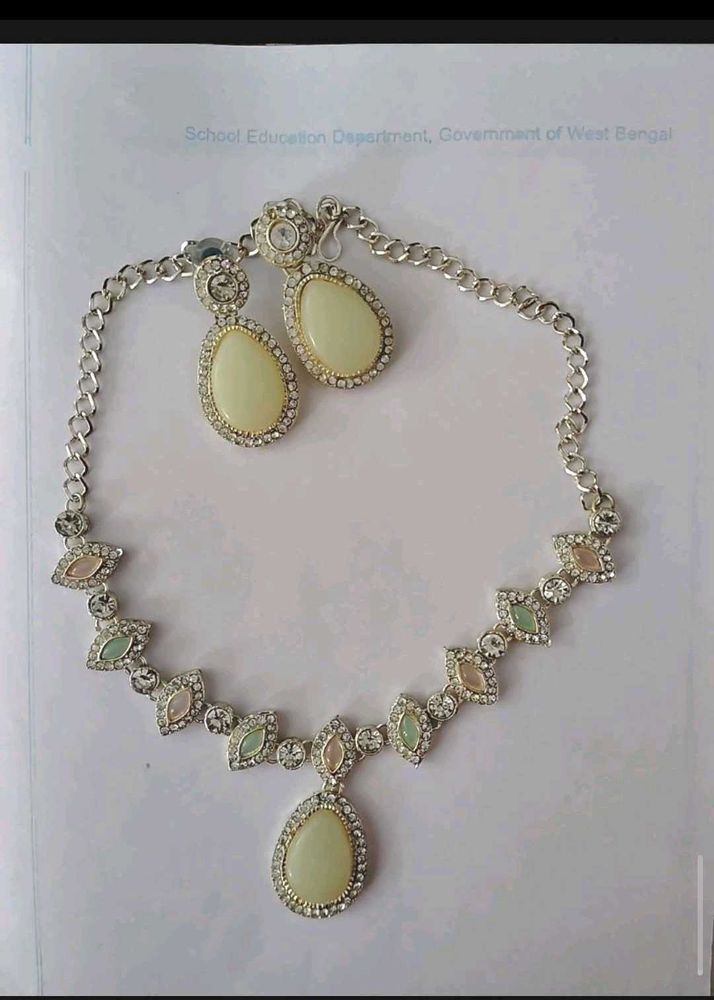 12.Elegant Necklace and Earring Set