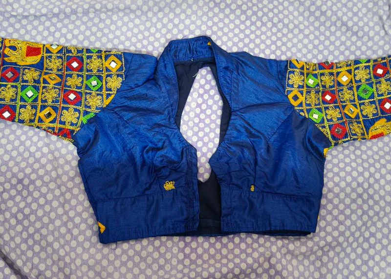 Ethnic Blue &amp; Multicolor Blouse