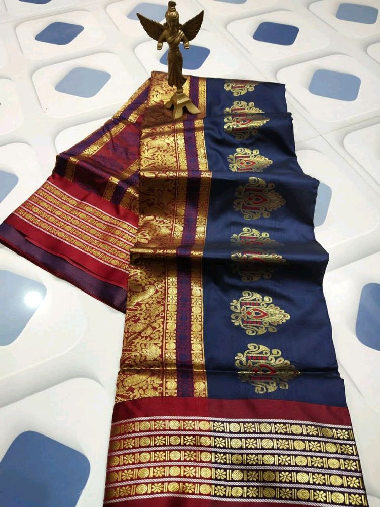 Bomkai Silk Sarees (New) Royal Blue
