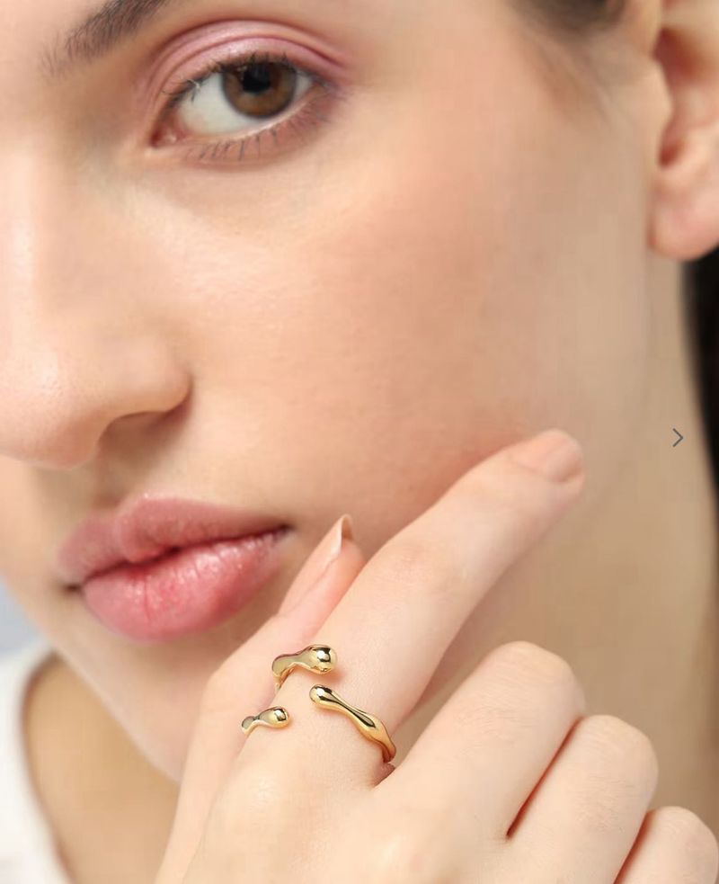 Abstract Gold Ring