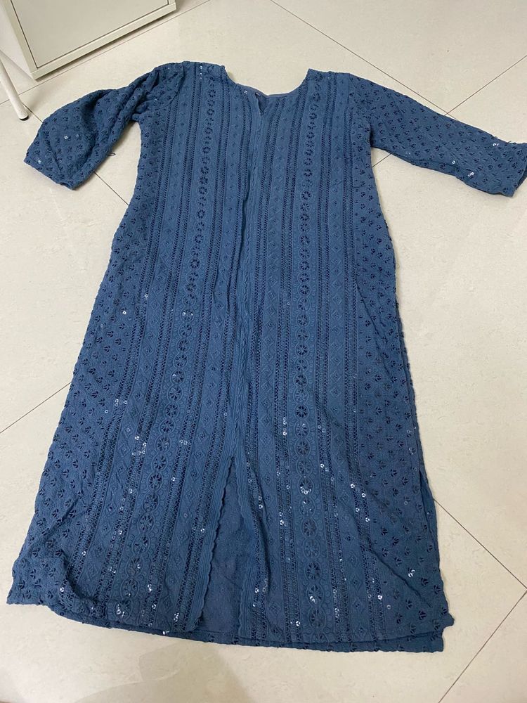 Elegant Blue Sequined Kurta