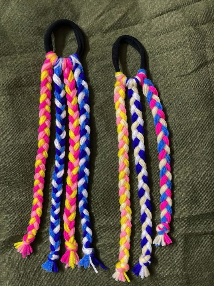 Boho Braided Hair Ties set of two