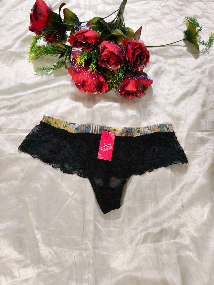 Black Lace Thong