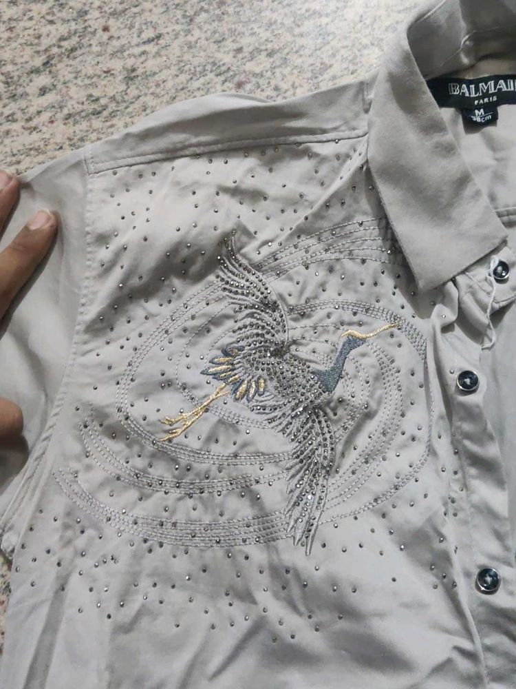 Balmain Paris Embroidered Shirt