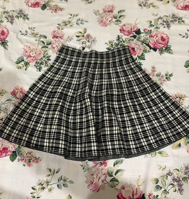 Plaid A-Line Skirt