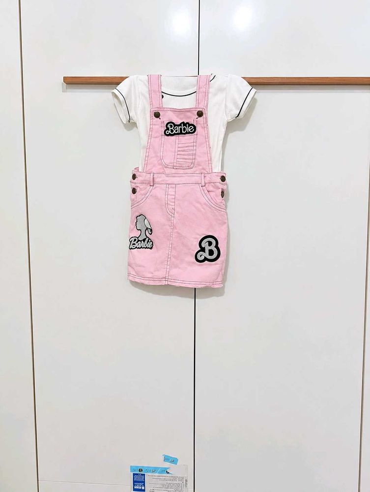 Barbie Pink Overalls Set