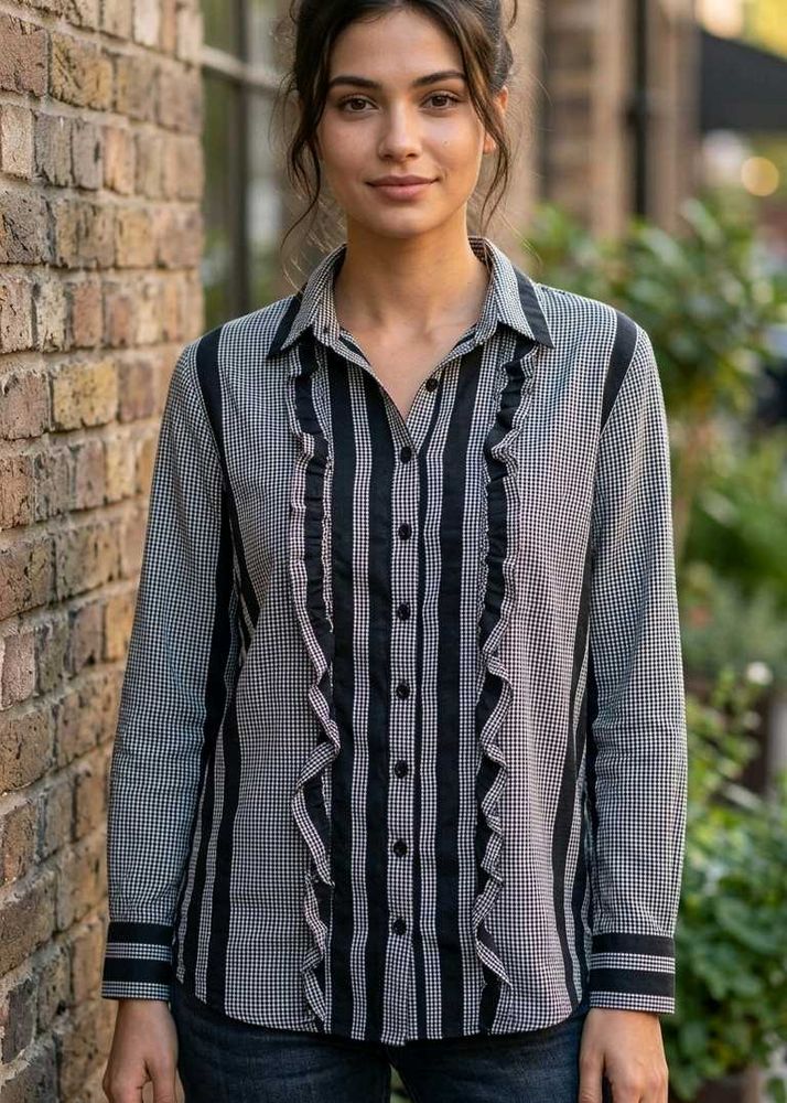 Striped Button-Up Shirt