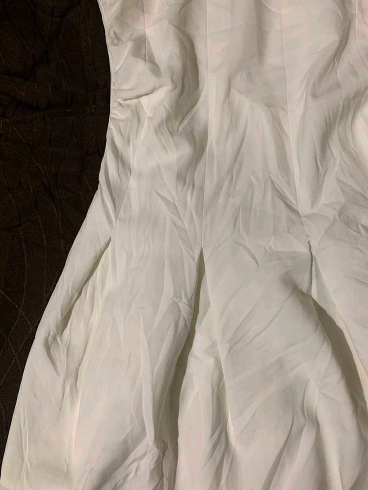 Elegant White stripless Tube Gown/Dress