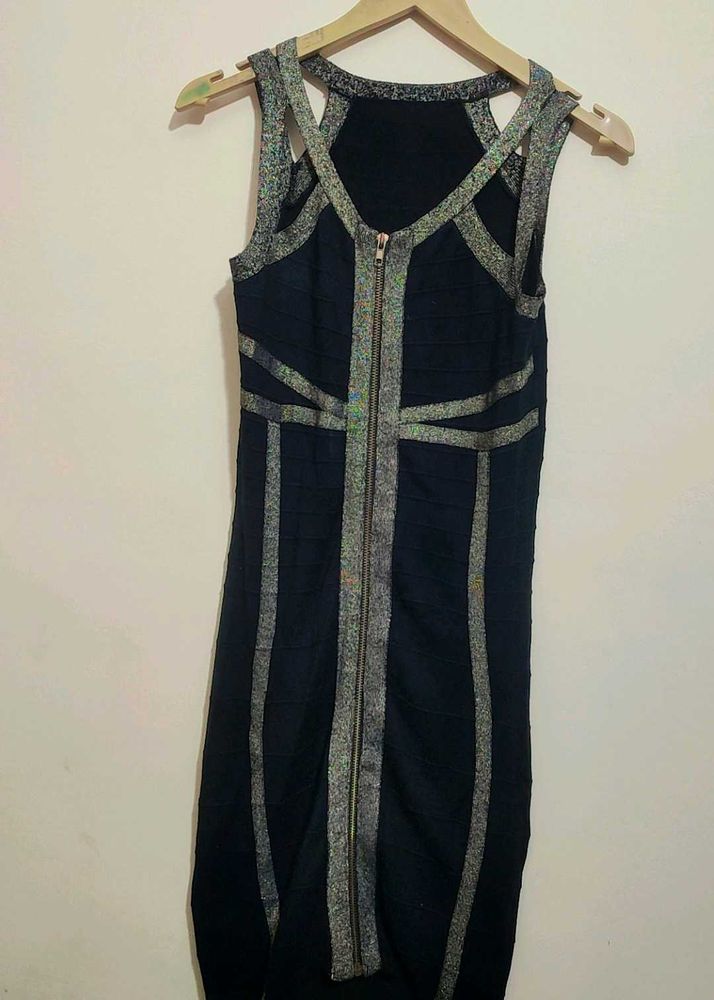 Black Chic Bandage Glitter Dress 34 Bust