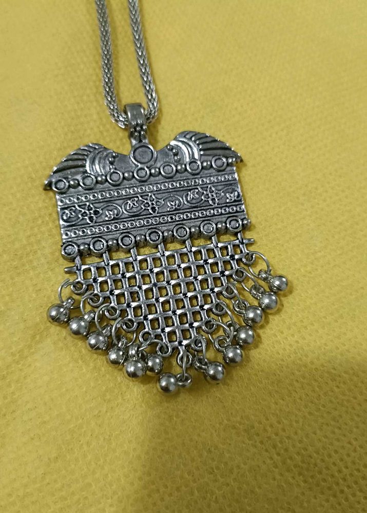 Bohemian Silver Pendant Necklace