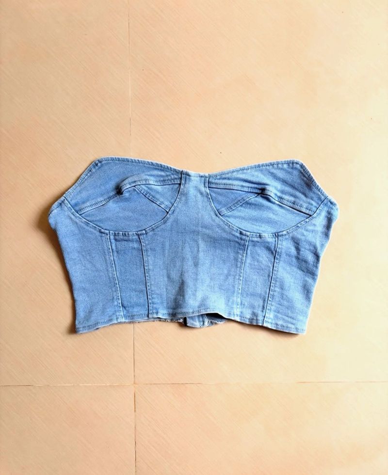 Denim Corset Top