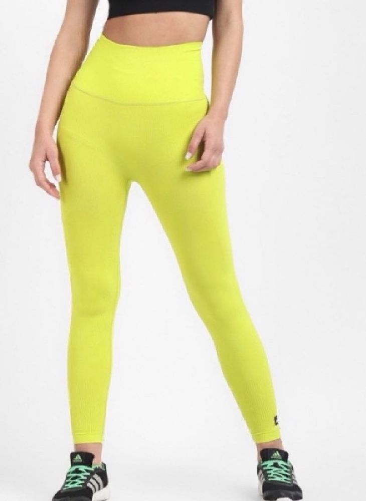 ADIDASSolid Women Yellow Tights