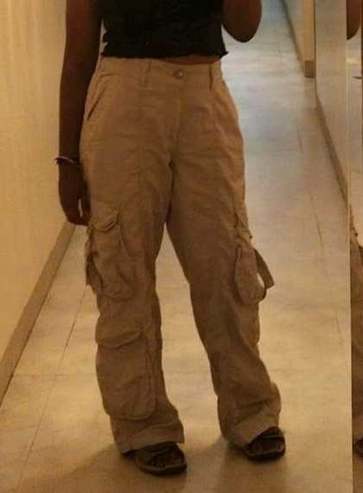 Beige Cargo Pants