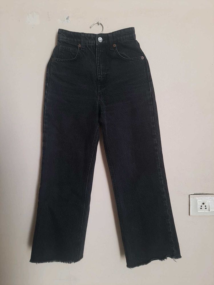 ZARA Black Flared Denim