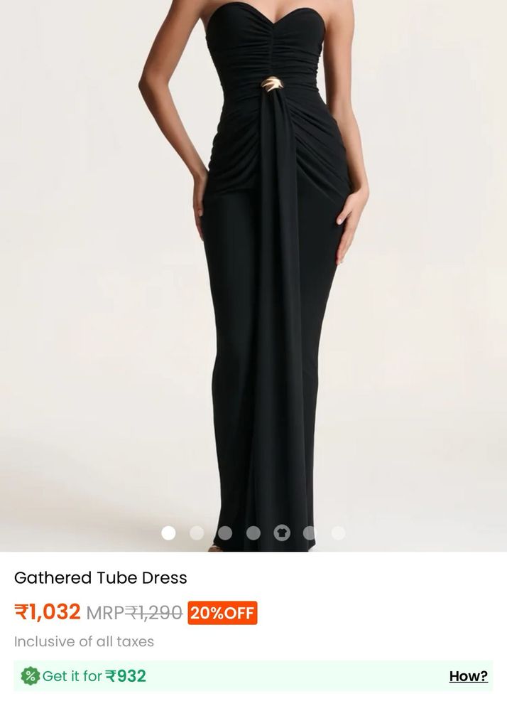 Elegant Black Strapless Gown