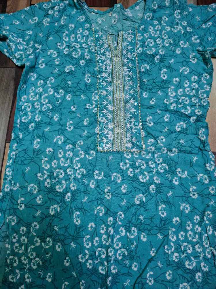Floral Print Kurta