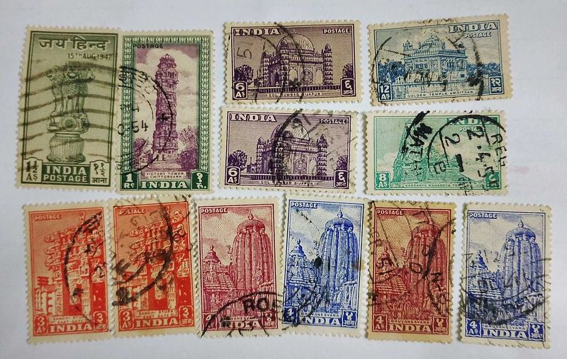 1947-1949 REPUBLIC INDIA STAMPS
