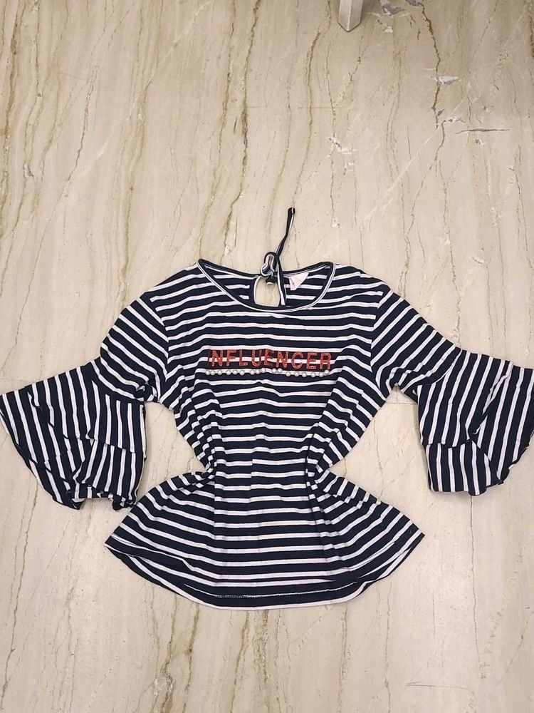 Y2K Trendy Influencer Bell Sleave Top