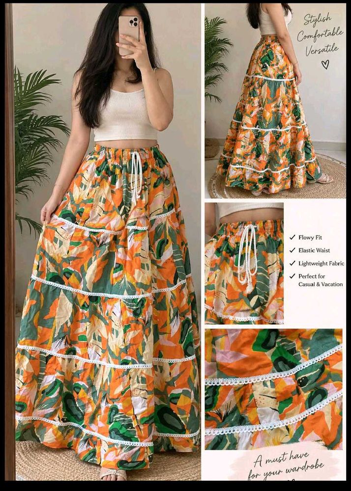 Boho Tiered long Skirt