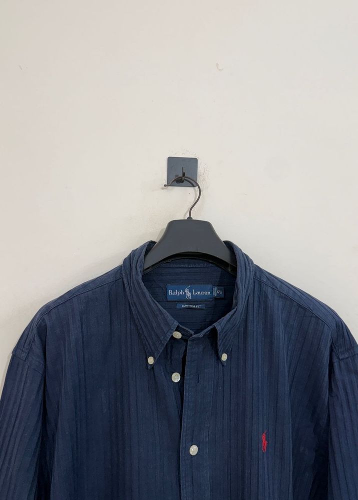 Ralph Lauren Navy Striped Button-Down Shirt