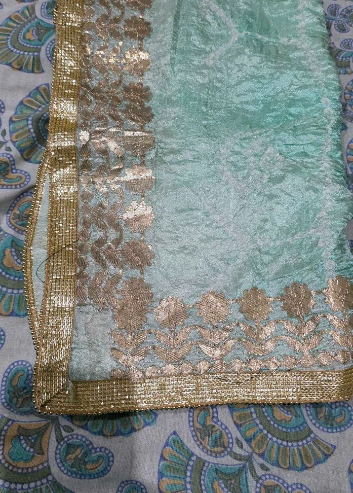 Embellished Mint Green Dupatta