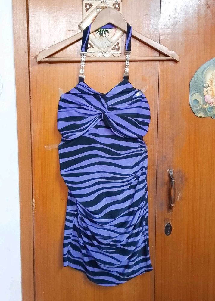 imported New fancy Striking Zebra Print Mini dress