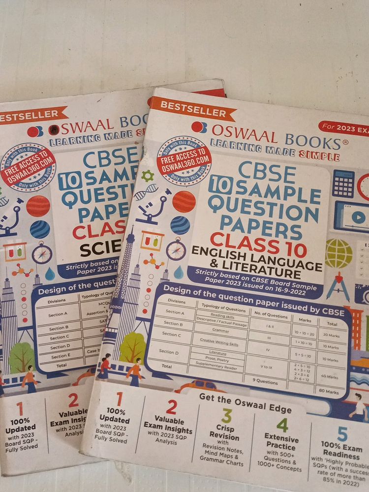 Oswal Sample Papers For Class 10 Science And Engl