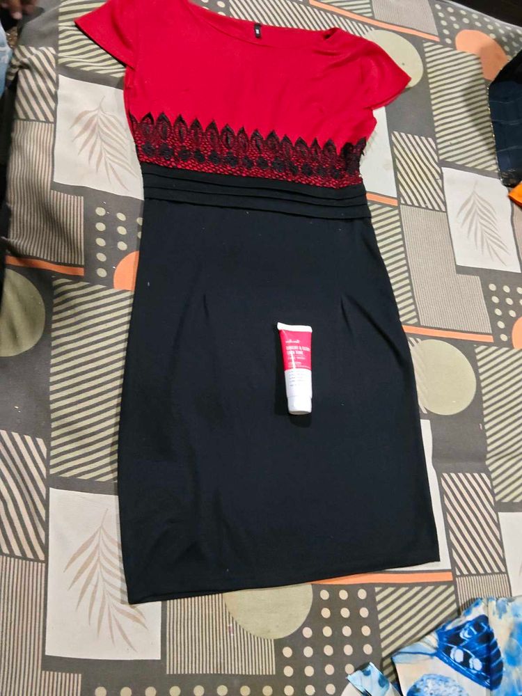 Chic Red  Black  Dress and new facewash fr
