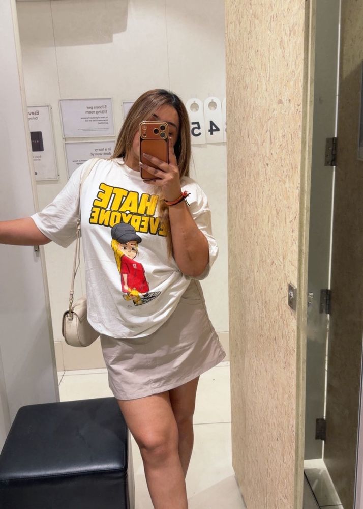 Casual Beige Mini Skirt