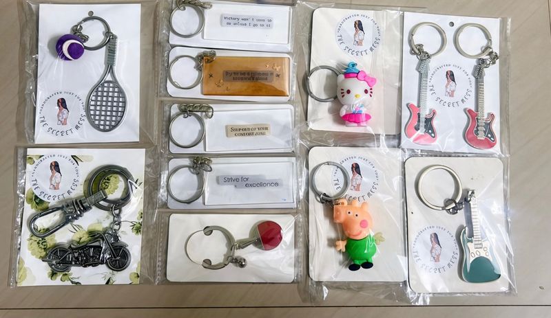 Assorted Keychains Bundle of 12
