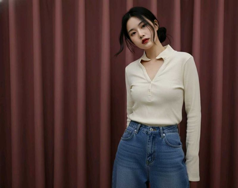 🎀BUY '1' GET '1' FREE  Elegant Cream Long Sleeve