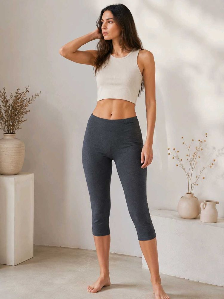 Reebok Charcoal Performance Capri For Women