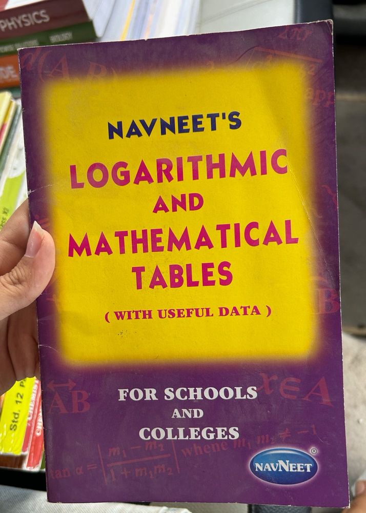 navneet’s logarithmic and mathematical tables book