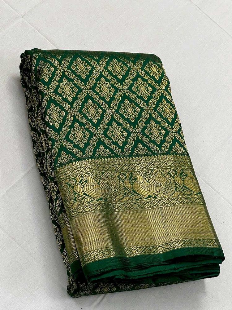 Elegant Green Banarasi Silk Saree