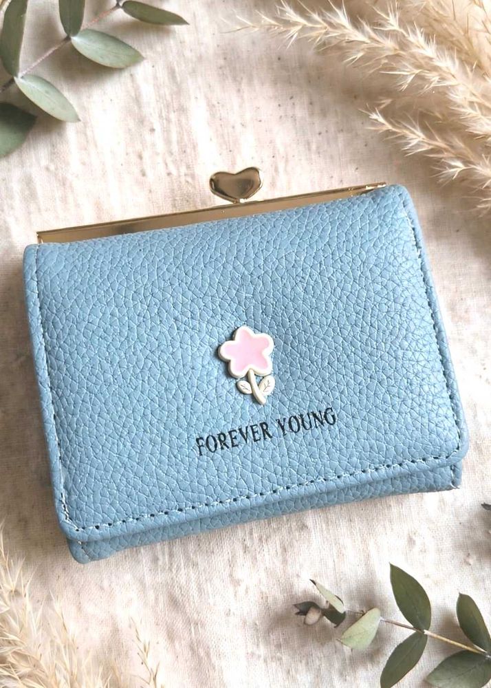 🆕Cute Blue "Forever Young" Wallet