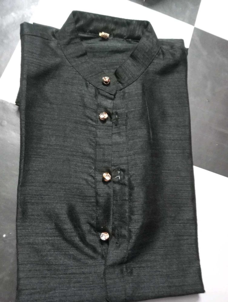 Men's Black Kurta