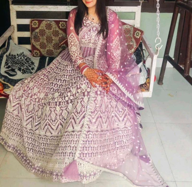 Beautiful gown with dupatta