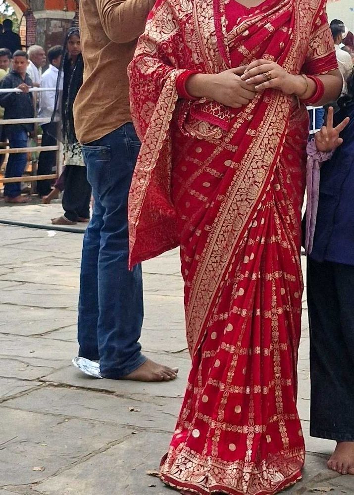 Elegant Red Banarasi Silk Saree