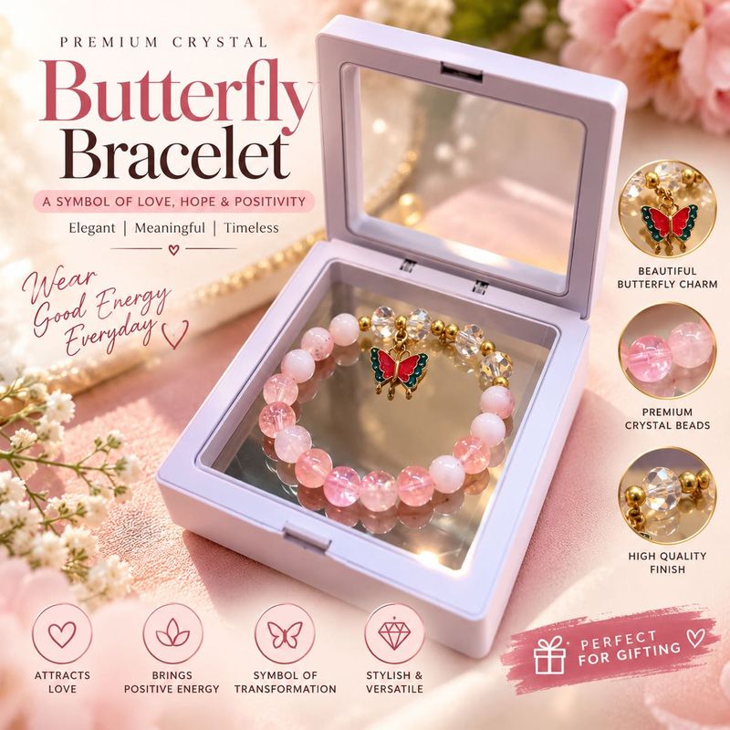 Premium Crystal Butterfly Bracelet